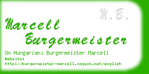 marcell burgermeister business card